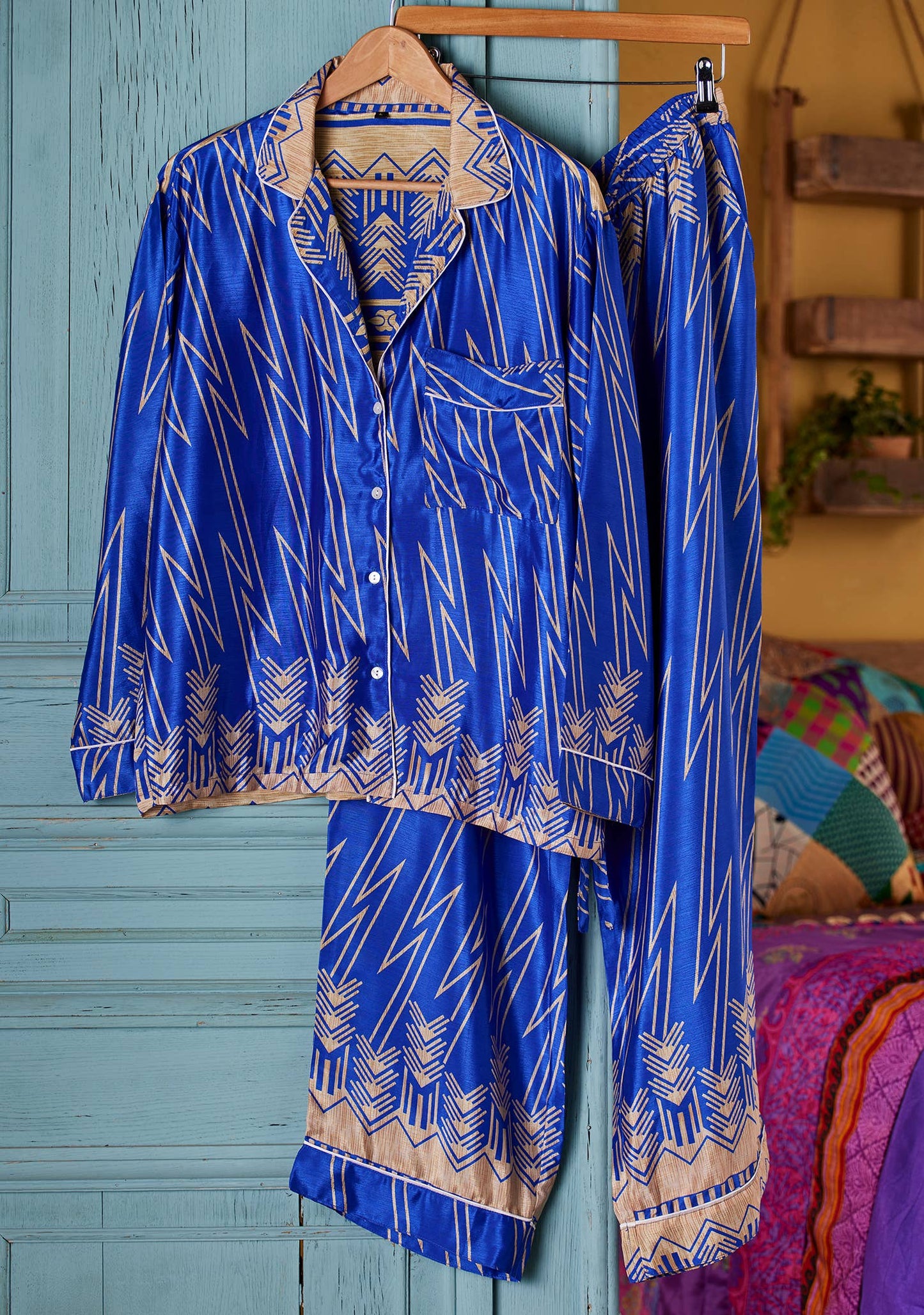 Recycled Sari Pyjamas: Large (L)